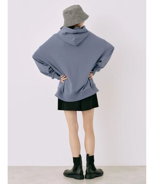 earth music&ecology スウェットルーズパーカー Blue