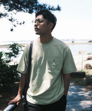 SHARE PARK MENS 【UVカット・吸水速乾・ストレッチ・軽量 】ポケットロゴTシャツ（L・XLサイズ） 黄緑系