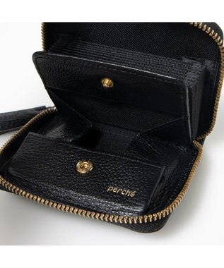 UNBILLION ペルケ perche / カラーコンビジャバラ・カードウォレット ブラック