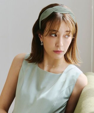 Tiaclasse ツイストデザインブレイドカチューシャ ミント(幅広タイプ）