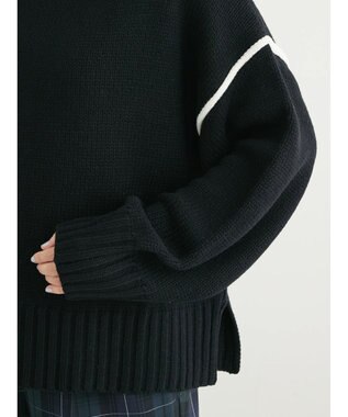 Green Parks ・Ｐｅｔｉｔ　Ｆｌｅｕｒ　ハイショクタートルニット Black