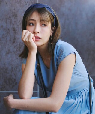 Tiaclasse ツイストデザインブレイドカチューシャ ネイビー(幅広タイプ）