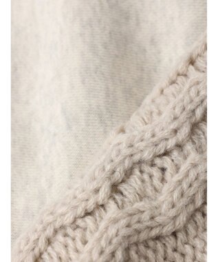 CRAFT STANDARD BOUTIQUE ケーブルニット切り替え裏起毛スウェット Oatmeal