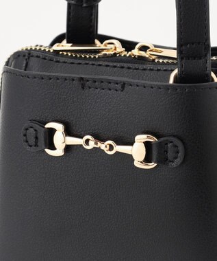 LA BAGAGERIE 【MONICA】ビット金具ショルダーバッグ ブラック