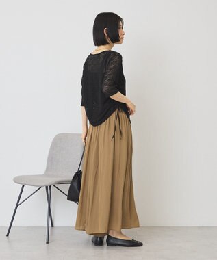 AMERICAN HOLIC 【選べる丈】接触冷感シフォンスカーチョ【WEB限定カラー有り】 Camel