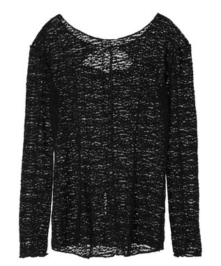 Green Parks カットワークデザインレーストップス Black