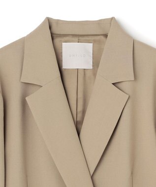 UNFILO ウールライク ダブルブレスト ジャケット ベージュ