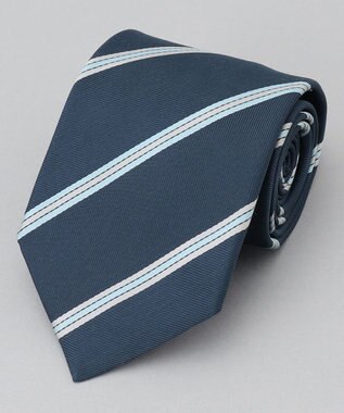 GOTAIRIKU GOTAIRIKU別注【日本製】シルク ネクタイ_ストライプ サックスブルー系1