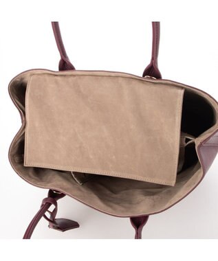 UNBILLION cachecache ショルダー付きパーテーション合成皮革トートL ワイン