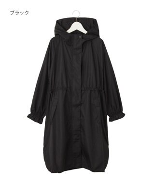 MOONBAT 【撥水】LIGNAGGIO ウエストギャザーフードコート ブラック