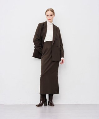 uncrave ウォッシャブルウールライクツイル ジャケット ブラウン