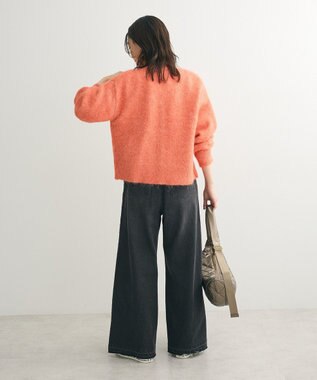 Green Parks 毛ふきシャギーＶネックカーディガン Orange