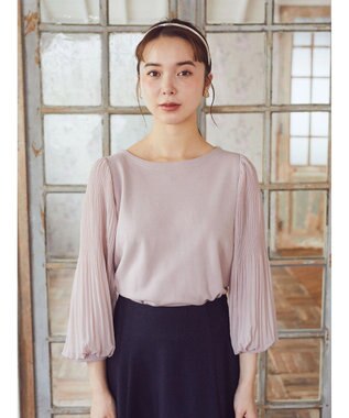 earth music&ecology マジョリカプリーツプルオーバー Pink Beige