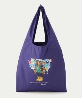 MOONBAT POLO RALPH LAUREN(ポロ ラルフローレン) SEASON BEAR ポロベア ポケッタブル レインバッグ 無地 パープル