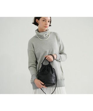 genten サステナブル巾着 大 クロ