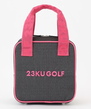 23区GOLF 【WOMEN】合皮×デニム調保冷カートバッグ ブラック系