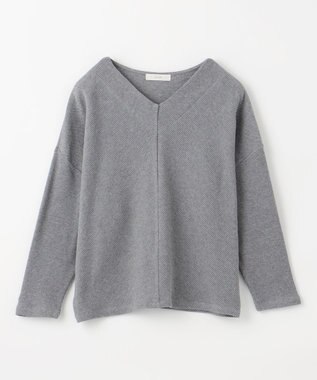 ANY 【洗濯機可能】Vネックニットソー トップグレー