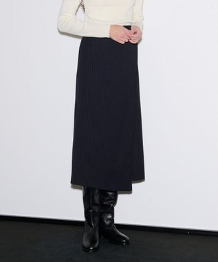 JOSEPH ピンストライプ　スカート Navy