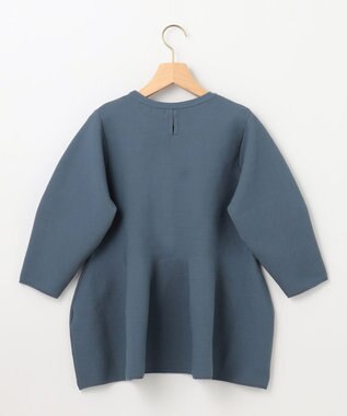 組曲 【WEB限定】スポンディッシュペプラム ニット サックスブルー系