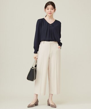 ANY SIS 【保温効果/ストレッチ】シリーズ累計13万枚突破！ビューティサーモ ワイドパンツ アイボリー