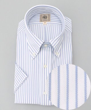 J.PRESS MEN 【J.PRESS PLUS】カノコインレイストライプパッチポケット シャツ/B.D.