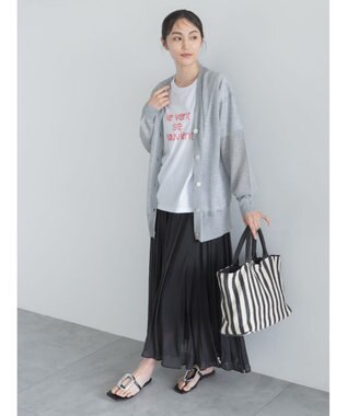 Te chichi 14GミドルVネックカーディガン《2026 SUMMER LOOK item》 グレー