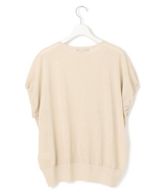 23区 【洗える】クリスピーシアールレックス ギャザースリーブ ラメ ニット ゴールド系