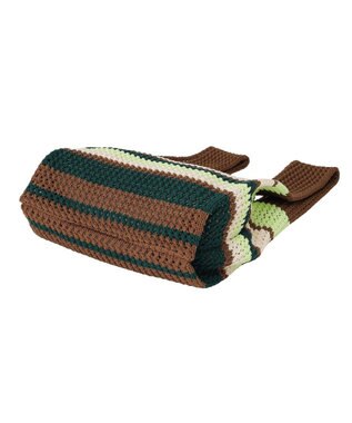 AMERICAN HOLIC マルチボーダーニットバッグ Brown