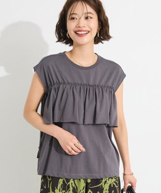 CRAFT STANDARD BOUTIQUE 接触冷感/ドロストフリルカットソープルオーバー