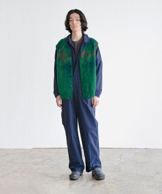 COQ MATAGI モヘアニットベスト グリーン