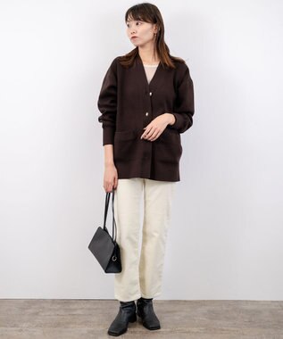 caqu レギュラーストレート 裏起毛コーデュロイパンツ