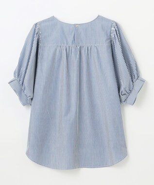 ANY 【抗菌防臭/速乾/手洗い可】エニィファンクション パフスリーブブラウス ブルーロンスト