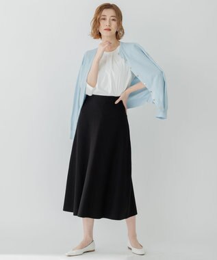 23区 L 【アンサンブル対応/洗える】プレミアム コットン カーディガン スカイブルー系