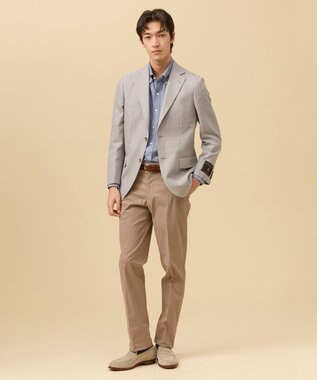 J.PRESS MEN 新色【ストレッチ】ハイパワーシャンブレードビー パンツ ブラウン系