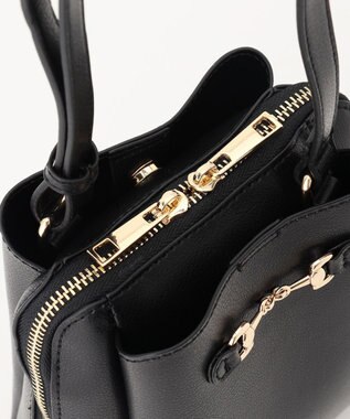 LA BAGAGERIE 【MONICA】ビット金具ショルダーバッグ ブラック