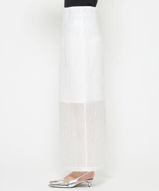 uncrave 【佐藤晴美さん着用】シアー ジャガード タイト スカート オフ