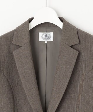 J.PRESS LADIES S 【洗える】T/Rアルガンシルク テーラード ジャケット ブラウン系