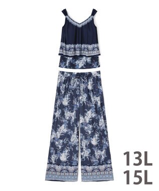 San-ai Resort（三愛水着楽園） ロングパンツセット　13L・15L　【Coral veil（コーラルヴェール）】