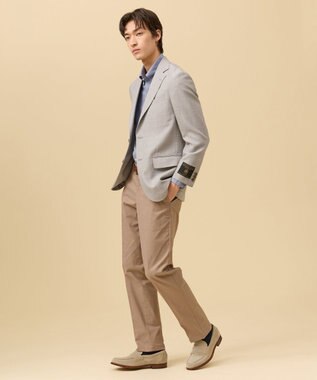 J.PRESS MEN 新色【ストレッチ】ハイパワーシャンブレードビー パンツ ブラウン系