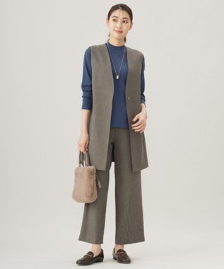 J.PRESS LADIES 【WEB限定】3WAYマーブル スカーフリングネックレス ブラウン系