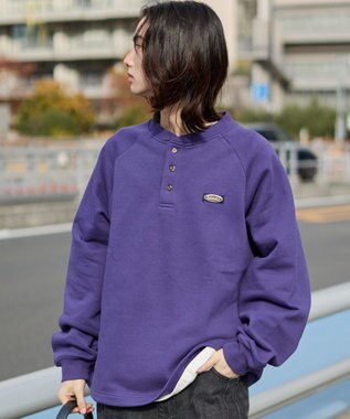 WEGO 【ユニセックス着用ITEM/MLサイズ展開/裏起毛】ショートドロストヘンリーネックプルオーバー