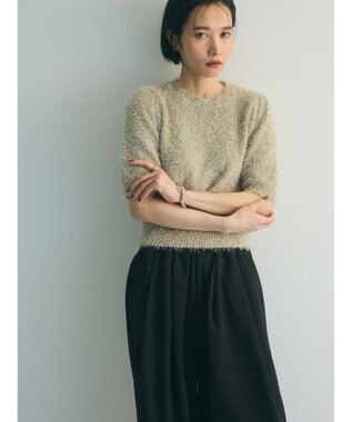 Green Parks ａ．ラメシャギーニットプルオーバー Beige