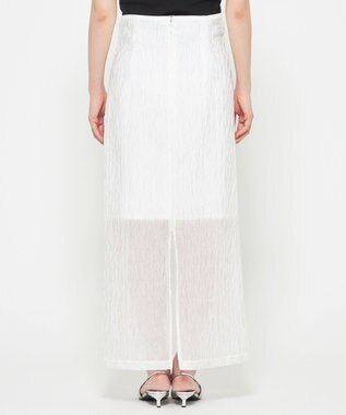 uncrave 【佐藤晴美さん着用】シアー ジャガード タイト スカート オフ