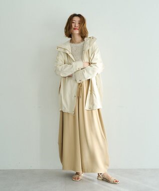 YECCA VECCA [撥水/花粉ガード]ミドル丈マウンテンパーカー Ivory