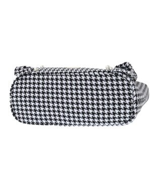 Maison de FLEUR 2Way千鳥柄フリルトートMバッグ Black