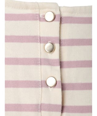 earth music&ecology バック釦ボーダーチュニック Pink