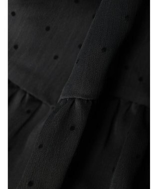 earth music&ecology フロッキードットシアーティアードスカート Black