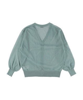 earth music&ecology ファンシーラメＶネックカーディガン Mint Green