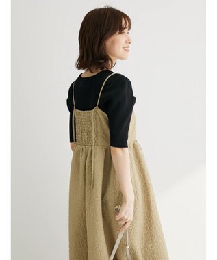 Green Parks ・ＥＬＥＮＣＡＲＥ　ＤＵＥ　フクレキャミワンピース Beige