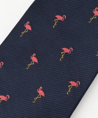 J.PRESS MEN 【J.PRESS STEPHEN WALTERS COLLECTION】フラミンゴモチーフ ネクタイ ネイビー系8